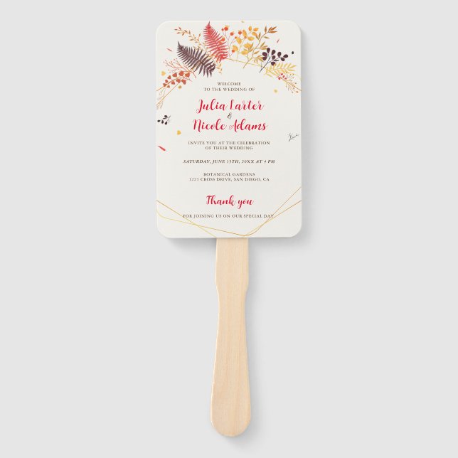 Leque Florestas Selvagens Florestais Fern Cogumelos Folh (Frente)