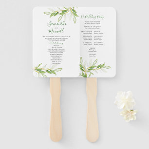 Leque Folhas de Boho Verde Botânico