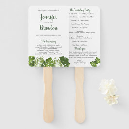 Leque Folhas tropicais, fã do programa de casamento