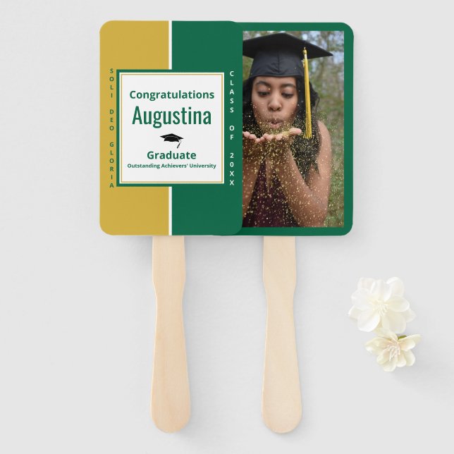 Leque Formando Foto SOLI DEO GLORIA Graduação (Frente e Verso)