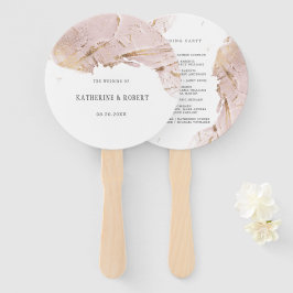 Leque forro de ouro rosa texturizado Casamento