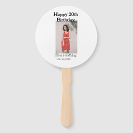 Leque Foto de 20 de aniversário feliz, simples e simples