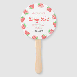 Leque Foto de Festa de aniversário Rosa Berry First Stra