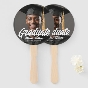Leque Foto de Graduado com Rótulo em Negrito para Pais d
