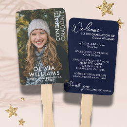 Leque Foto de Parabéns pela Formatura na Escola de Medic