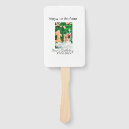 Leque Foto de primeiro aniversario feliz simples e elega