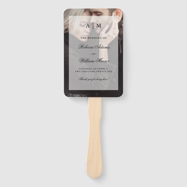 Leque Foto moderna com Casamento de Sobreposição (Frente)