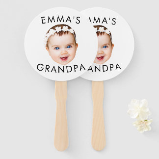Leque Foto personalizada com a mamãe vovô Aniversário