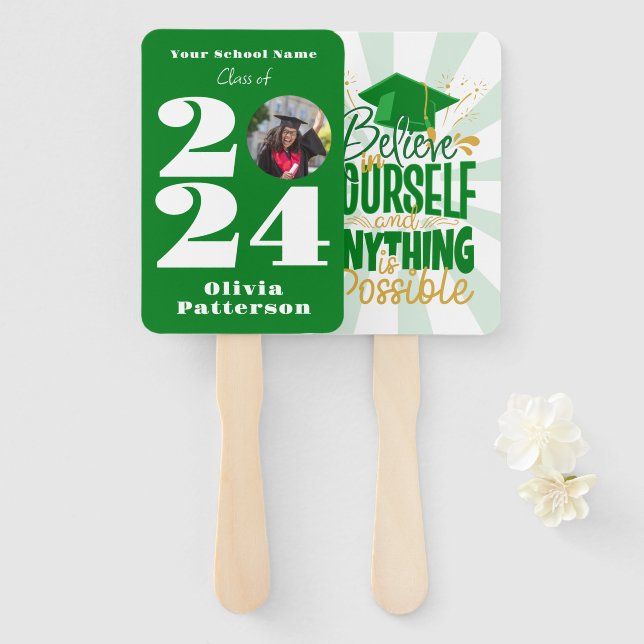 Leque Foto Personalizada da Turma de 2024 (Frente e Verso)