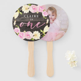 Leque Foto personalizada do partido Rustic Floral Girl p