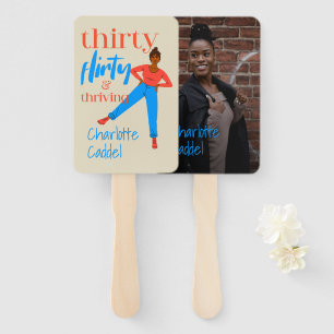 Leque Foto personalizada e florescente de 30 Flirty