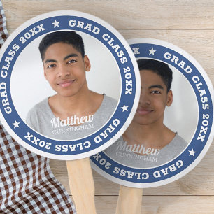 Leque Foto personalizada moderna de graduação 20XX da cl