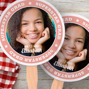 Leque Foto Personalizada Moderna de Graduação de Formand