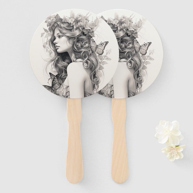 Leque Foto Personalizada Personalizada Adicionar Sua Pró (Frente e Verso)