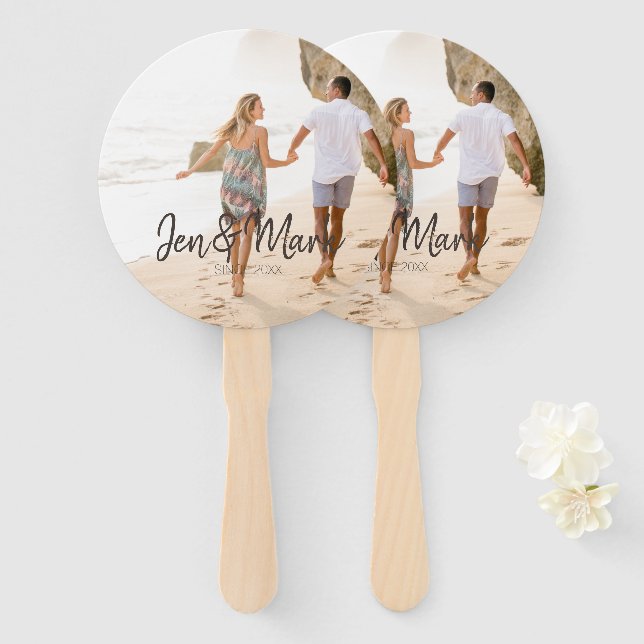 Leque Foto roubada. Tipografia de nome e ano. (Frente e Verso)