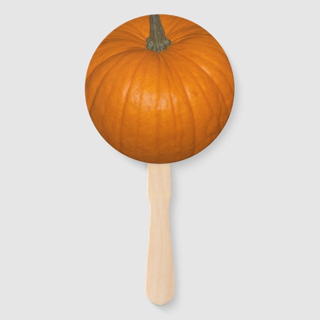 Leque Fotografia de Pumpkin Realista Laranja (Frente)