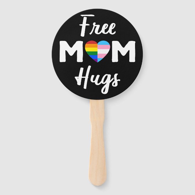 Leque Free Mãe Hugs II - Rainbow Gay Trans Pride (Frente)