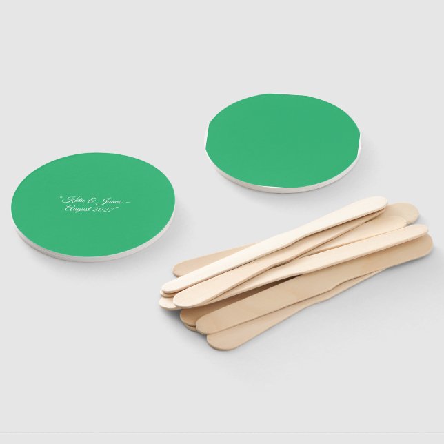 Leque Fundo Verde-Menta Plano – Design de Casamento (Desmontado)