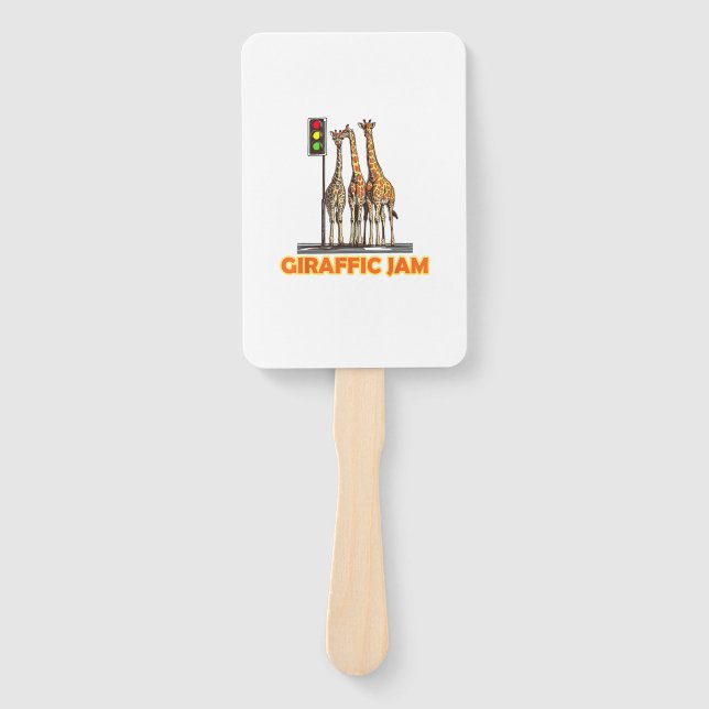 Leque Funny Pun Giraffe Jam (Frente)