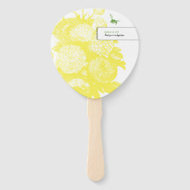 Leque Garden Beile Toile Cheerful Yellow Party Fan