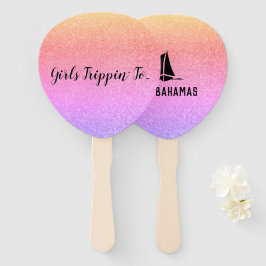 Leque Garotas divertidas viajando para... seu destino co