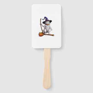 Leque Gato Feiticeiro Halloween Bruxas Mystical Cat Love