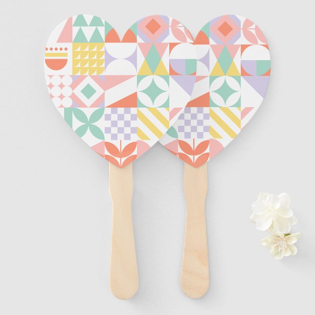 Leque geométrico 32 (Frente e Verso)