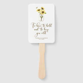 Leque Girassóis em Mason Jar para manter seu casamento f