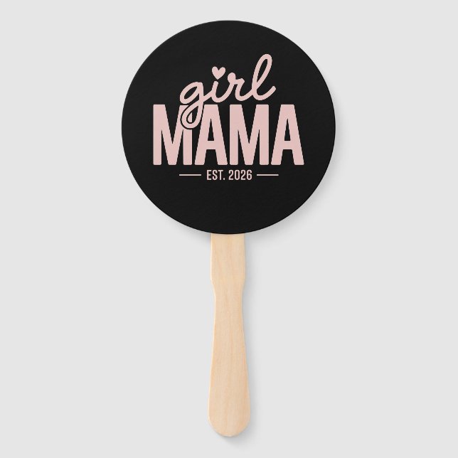Leque Girl Mama Est 2026 Pregnancy Reveal Mom To Be  (Frente)