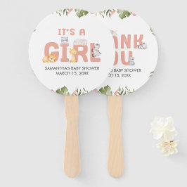 Leque Girl Safari Animal Baby Shower 