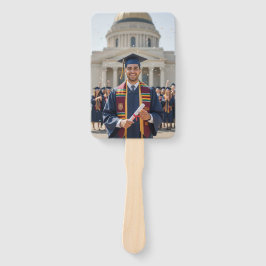 Leque Gold Photo Personalized Graduation Fan
