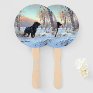 Leque Gordon Setter Deixe Nevar Natal