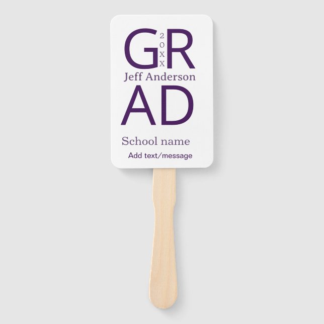 Leque Grad typography modern graduation simple minimal c (Frente)