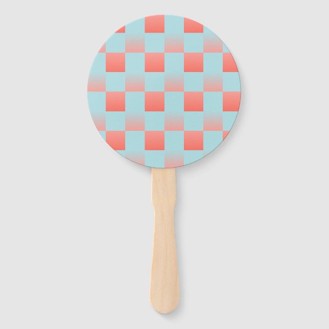 Leque gradiente com gradiente de verificação na moda, pó (Frente)