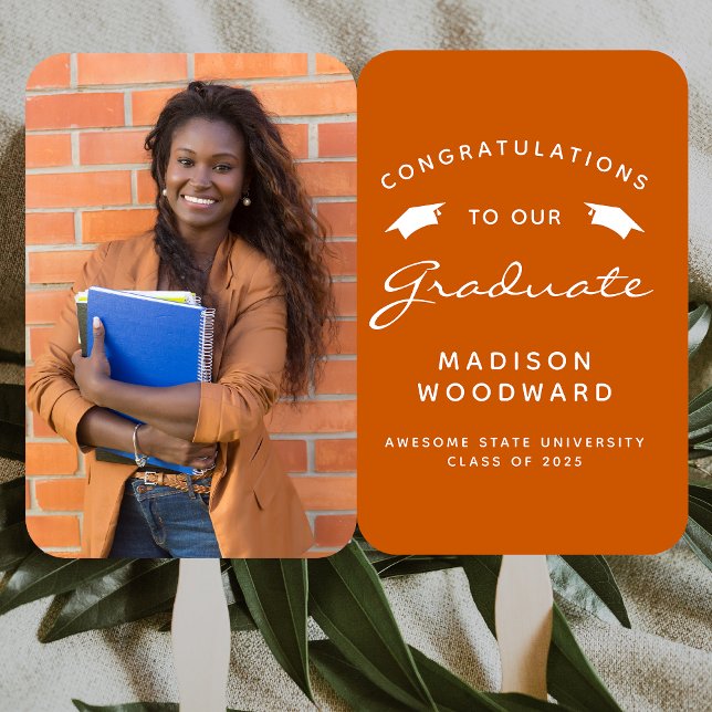 Leque Graduação de Cor Branca Laranja-Queimada Personali (Criador carregado)