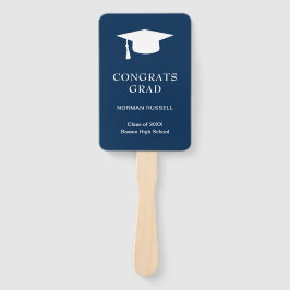 Leque Graduação de Foto Azul do Marinho Mortar Simples