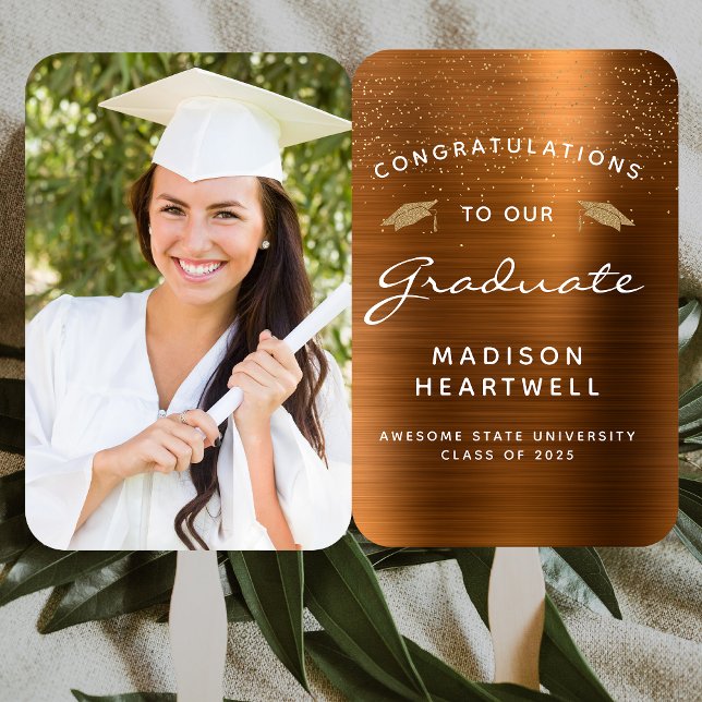 Leque Graduação Metálica Personalizada De Foto De Cobre  (Criador carregado)