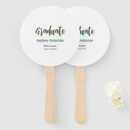 Leque Graduação moderna de classe negra simples e a pret