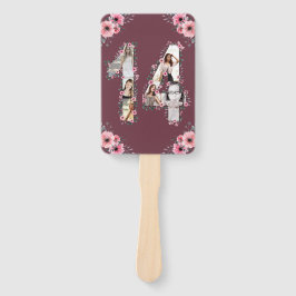 Leque Grande 14 de Aniversário Foto Collage Pink Girl Fl