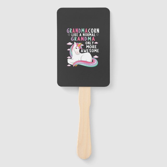 Leque Grandmacorn Like A Normal Grandma Only More Awesom (Frente)