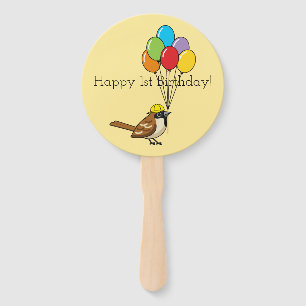 Leque Grátis Sparrow com Balões Aniversário Personaliz
