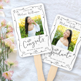 Leque Gray Hand Drawn Doodles Graduation 2 Photo White