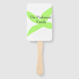 Leque Green leaf abstract pastel family name retro boho