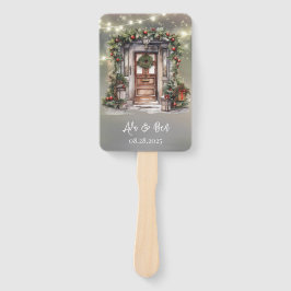 Leque Green Red Berry - Luz Decorada da Porta Obrigado