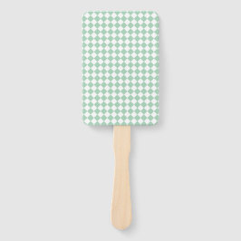 Leque Green White Checker Diamond Pattern