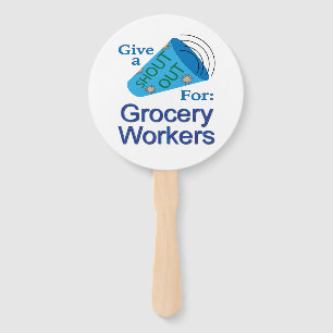 Leque Gritar para Trabalhadores da Groceraria