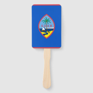 Leque Grupo de fã da mão com a bandeira de Guam, EUA