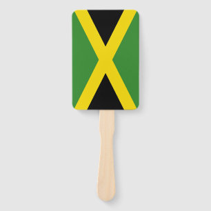 Leque Grupo de fã da mão com a bandeira de Jamaica