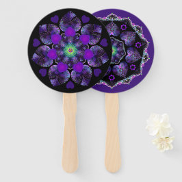 Leque Guarda-chuva e corações roxos .7