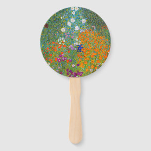 Leque Gustav Klimt - Jardim de Flores